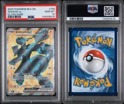 2025 Pokemon Black Bolt #158 Zekrom ex Ultra Rare PSA 10 - Image 3