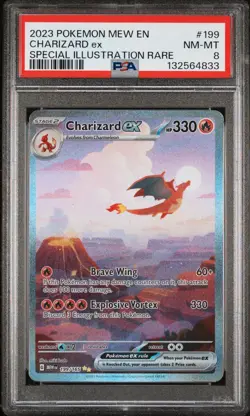 PSA 8 199/165 Pokemon Charizard ex Special Illustration Rare 2023 - Image 1