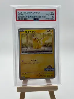PSA 10 2025 POKEMON JAPANESE SV-P PROMO ILLUSTRATION CONTEST 2024 #242 PIKACHU - Image 1