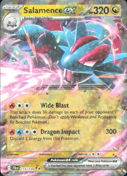 Pokemon TCG - Salamence ex - SV09: Journey Together 114/159 NM - Image 1