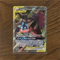 Pokemon Greninja & Zoroark GX TAG TEAM Ultra Rare Holo 201/214 250 HP - Image 1