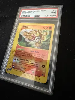 2003 Pokemon PSA 9 MINT Reverse Rare Holo Foil Entei - 10/147 Aquapolis eSeries - Image 2