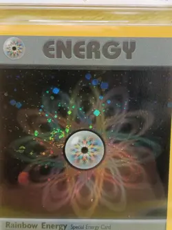 Pokemon Team Rocket Set 2000 Holo Rainbow Energy 17/82 Ace Graded 6 EX-MT Swirl - Image 2