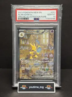 2023 Pokemon Mew En-151 Special Illustration Rare Alakazam Ex #201 PSA 10 - Image 1