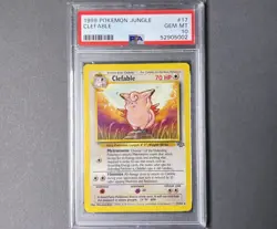 1999 Pokemon Clefable Non Holo 17/64 Jungle Unlimited - PSA 10 - Image 1