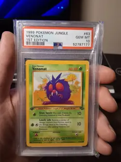 1999 Pokemon Jungle 1st Edition Venonat #63 PSA 10 - Image 1