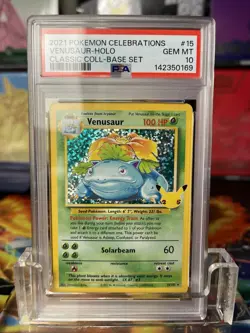 Pokemon PSA 10 Venusaur Celebrations Classic Collection 15/102 - Image 1