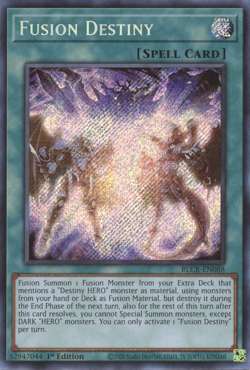 YUGIOH FUSION DESTINY SECRET RARE BLCR-EN088 NEAR MINT - Image 1