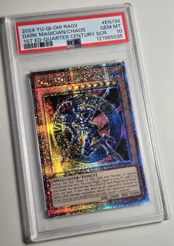 2024 YU-GI-OH! Dark Magician Of Chaos QCR RA03-EN134 QCSR PSA 10 - Image 2
