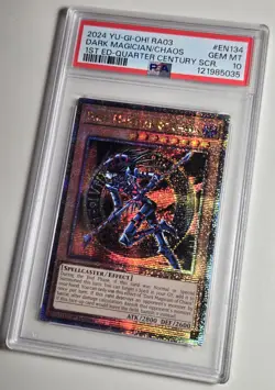 2024 YU-GI-OH! Dark Magician Of Chaos QCR RA03-EN134 QCSR PSA 10 - Image 3