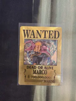 Marco One Piece Wanted Poster Gold Card - Image 1