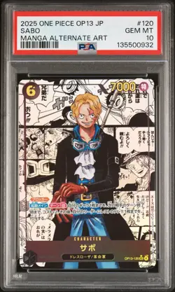 2025 ONE PIECE JAPANESE OP13-CARRYING ON HIS WILL #120 SABO MANGA ALT ART - Image 1