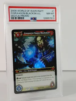 Conqueror Kagon Blackskull - Foil - WOTLK Promo - Warcraft - #1 - PSA 8 - Image 2