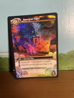 Scratched Spectral Tiger Loot Card Used Wow Tcg - Image 1