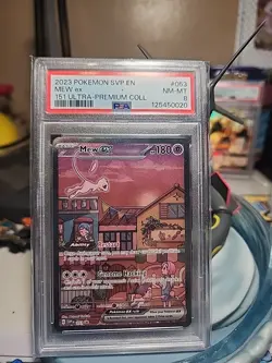 Pokemon TCG 2023 Ultra Premium Collection Mew EX Promo Card #53 PSA 8 Mint - Image 1