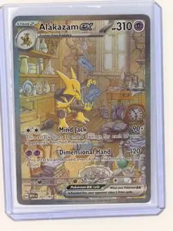 Pokemon Alakazam EX 201/165 Scarlet & Violet 151 Illustration B CARD - Image 1