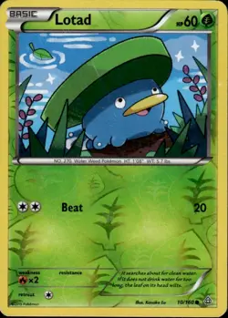 Lotad 10/160 XY Primal Clash Reverse Holo Pokemon Card TCG - Image 1