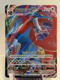Pokemon TCG Salamence VMAX Darkness Ablaze Holo Ultra Rare Card 144/189 - Image 1