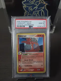 Pokemon Crystal Guardians Camerupt Holo Rare Card #3/100 PSA 10 - Image 1