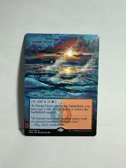 MTG Altered Steam Vents Hand Painted Sunset Custom - Image 1