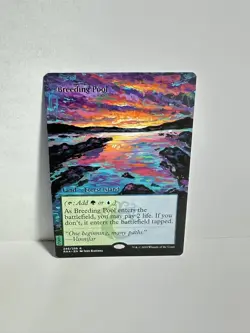 MTG Altered Breeding Pool Hand Painted Sunset custom - Image 1
