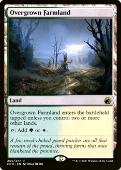X 1 Overgrown Farmland Land NM-M Commander Tarkir Dragonstorm 265 MTG Magic - Image 1