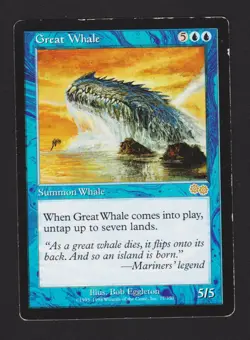 MTG Great Whale Urza's Saga HP Magic the Gathering FLAT SHIPPING FEES - Image 1