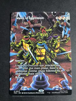 Waves of Aggression (Borderless) Mythic MTG Ninja Turtles - Image 1