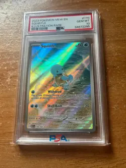Squirtle 170/165 Illustration Rare 2023 Pokemon Mew EN PSA 10 GEM MT - Image 1