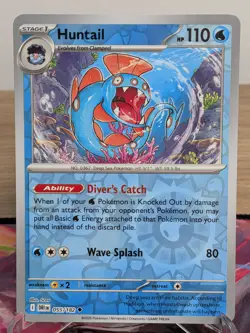 HUNTAIL 055/182 UNCOMMON DESTINED RIVALS POKEMON REVERSE HOLO NM - Image 1