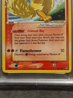 POKEMON PSA 8 FLAREON-HOLO GOLD STAR 100/108 HOLOFOIL ENGLISH EX POWER KEEPERS - Image 5