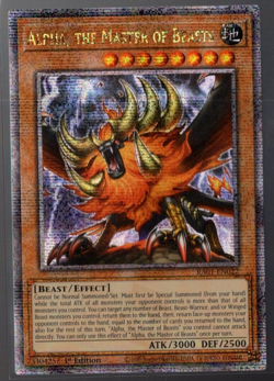 Alpha, The Master Of Beasts RA01-EN022 1st Edition QCR Yugioh Near Mint - Image 1