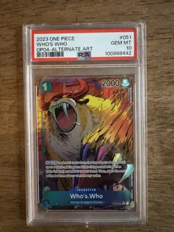 Who’s.Who 2023 One Piece #OP04-051 R ALT ART 🔥💎PSA10💎🔥 - Image 1