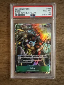 Krieg 2023 One Piece #OP03-025 SR ALT ART 🔥💎PSA10💎🔥 - Image 1