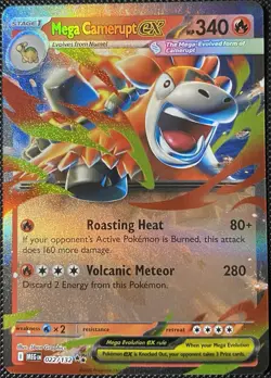 Mega Camerupt ex 022/132 Me01: Mega Evolution Holo - Pokemon Card - Image 1