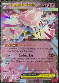 Mega Diancie ex 041/094 Me02: Phantasmal Flames Holo - Pokemon Card - Image 1