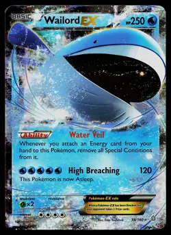 Pokemon Card - Wailord EX XY Primal Clash 38/160 Ultra Rare - Image 1