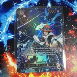Portgas D. Ace EB02-028 SEC SP Alt Art Carrying on His Will ONE PIECE Card JP NM - Image 1