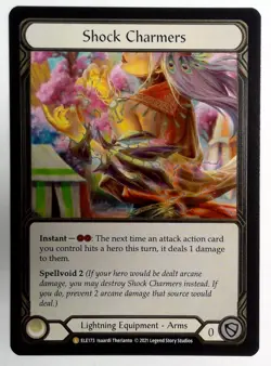 Near Mint Shock Charmers 1st Edition Cold Foil- Flesh and Blood TCG - ELE173 - Image 2