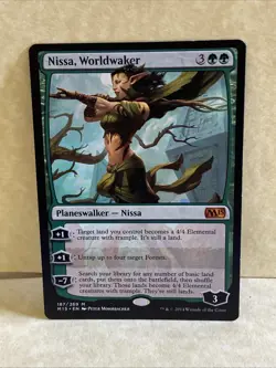 Nissa, Worldwaker - Magic 2015 #187. Mtg Tcg Card LP - Image 1
