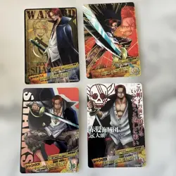 One Piece AR Carddass Shanks 4 Card Set Used Authentic - Image 1