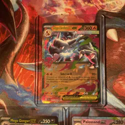 Mega Charizard x EX Mega Gengar Ex Palossand Ex Pokemon Card Lot In Excellent Co - Image 2