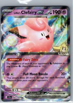 Lillie's Clefairy ex 056/159 SV09: Journey Together - Pokemon Card - NM - Image 1