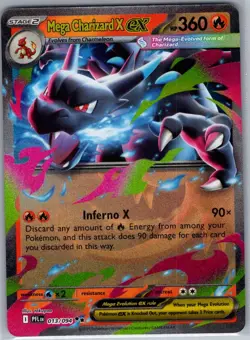 Mega Charizard X ex 013/094 ME02: Phantasmal Flames - Pokemon Card - NM - Image 1
