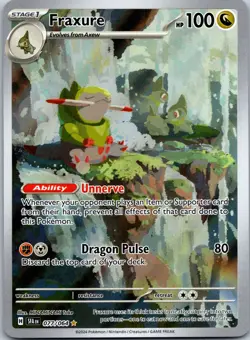 Fraxure 077/064 Pokemon Card Illustration Rare Shrouded Fable Holo - NM - Image 1
