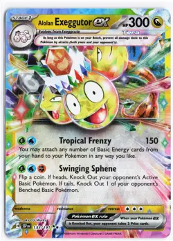 Pokemon Alolan Exeggutor ex Double Rare Holofoil SSP 133/191 NM - Image 1