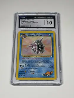 Pokemon Card Misty's Cloyster 029/132 CGC 10 Gym Heroes Unlimited Non Holo Rare - Image 1