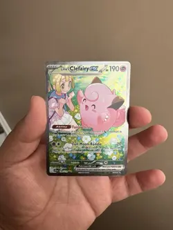 Pokemon TCG Lillie's Clefairy EX Holo Ultra Rare Card Journey Together - Image 1