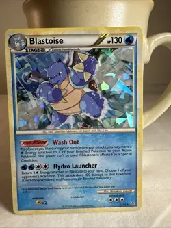 Pokemon Blastoise 13/95 Cracked Ice Holo From 2010 - Image 1
