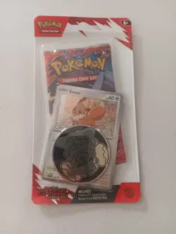 Pokemon TCG Scarlet & Violet Destined Rivals Checklane Blister EEVEE In Hand - Image 1